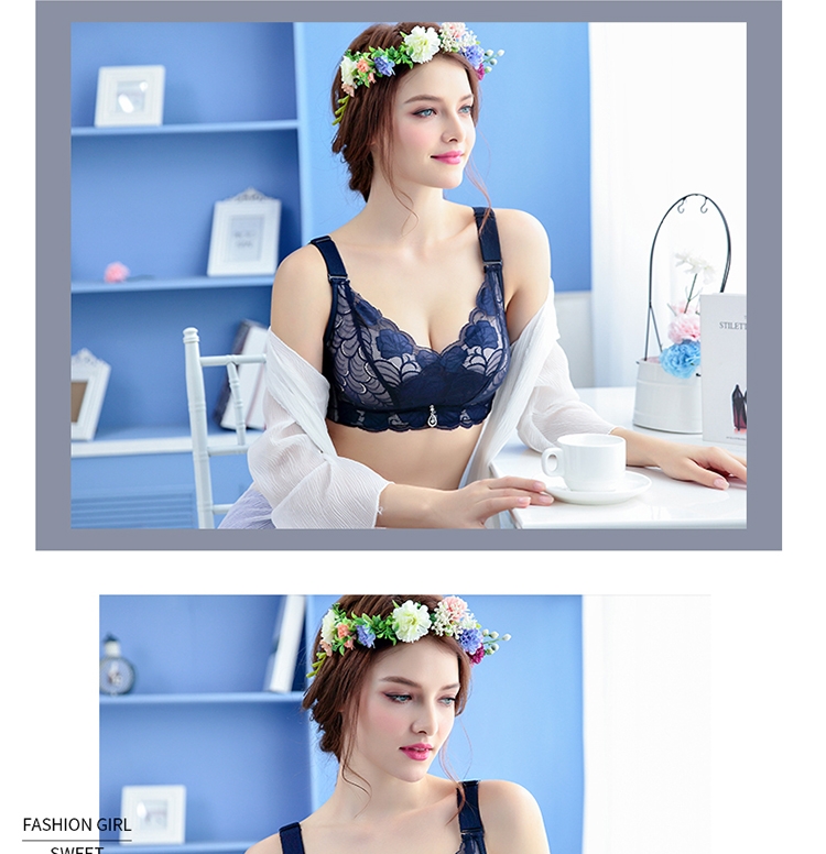 Mùa hè béo mm không có vòng ngực bằng thép trên phần mỏng của chiếc khuôn mỏng đã tụ lại để nhận được bộ đồ lót gợi cảm ngực nhỏ ngực nữ áo bra quây