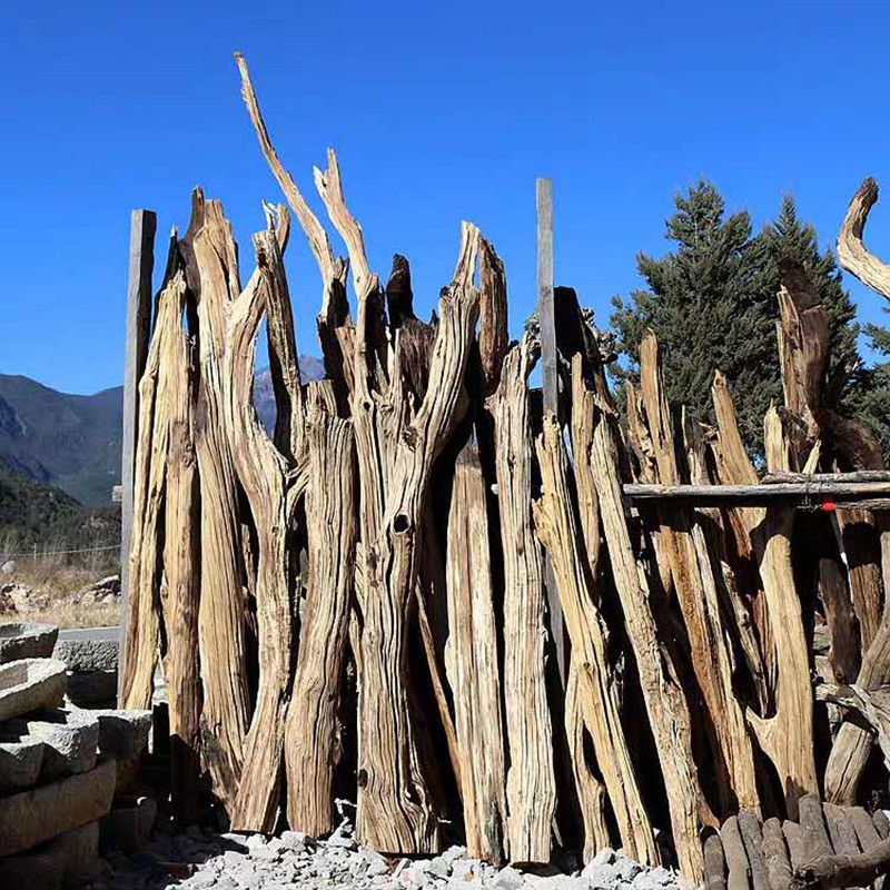 Yunnan weathering wood wood wood decorated Zen tearoom hotel Old objects weathering