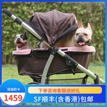 Taiwan ibiyaya pet stroller First class dog stroller Big dog stroller Cat portable folding car Large dog