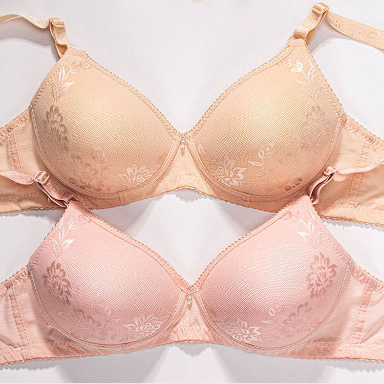 Two-piece Yingchang 393 no steel ring B cup thin section unchanged comfortable and durable women's underwear