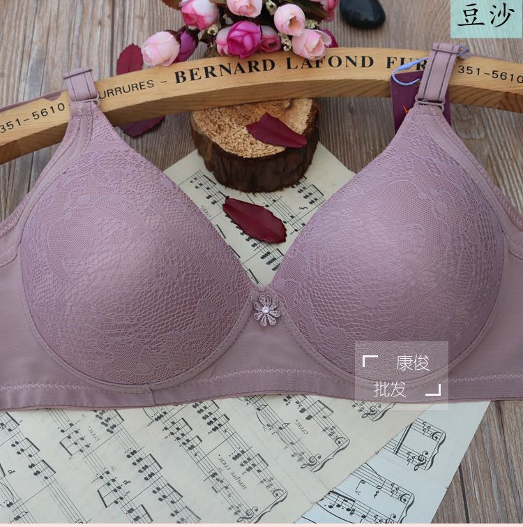 2 pieces Yidai Meng 201 soft and comfortable no steel ring underwear does not deform mother thin B cup bra