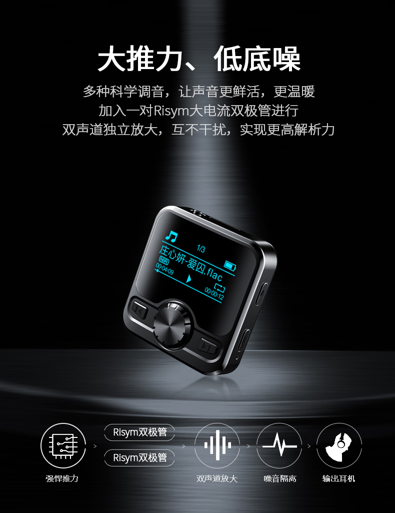 Jnn Walkman máy nghe nhạc mp3 mini ghi âm giọng nói thể thao chạy nhỏ Bluetooth hifi lossless