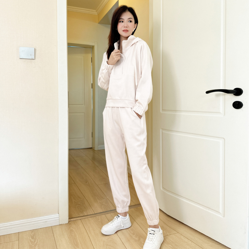 Casual Sports Sweatshirt Suit Woman Spring Autumn 2023 New Small Sub-Ocean Air Weight Reduction Trendy Small Foot Pants Two Sets-Taobao