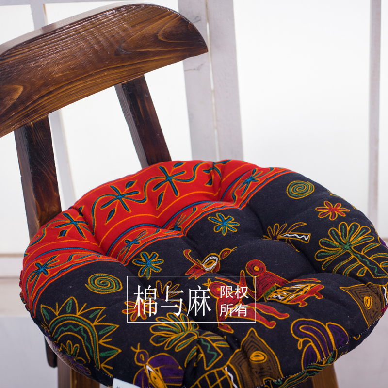 Bar bông futon đệm ghế văn phòng đệm dày vòng phòng trà retro gió quốc gia ghế ghế wicker - Ghế đệm / đệm Sofa thảm trải ghế sofa mùa hè