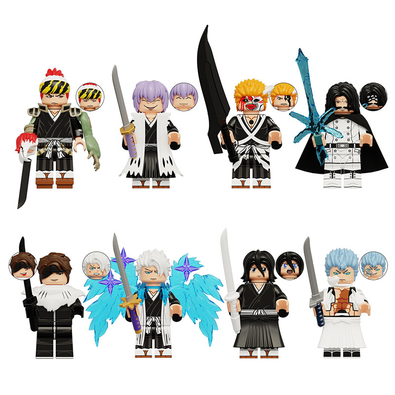 【3種コンプリートセット】BLEACH EX. オリジナルコスチュームキューピー BLEACH Building Block Toys Cosplay Moppet Assembled Dolls Anime