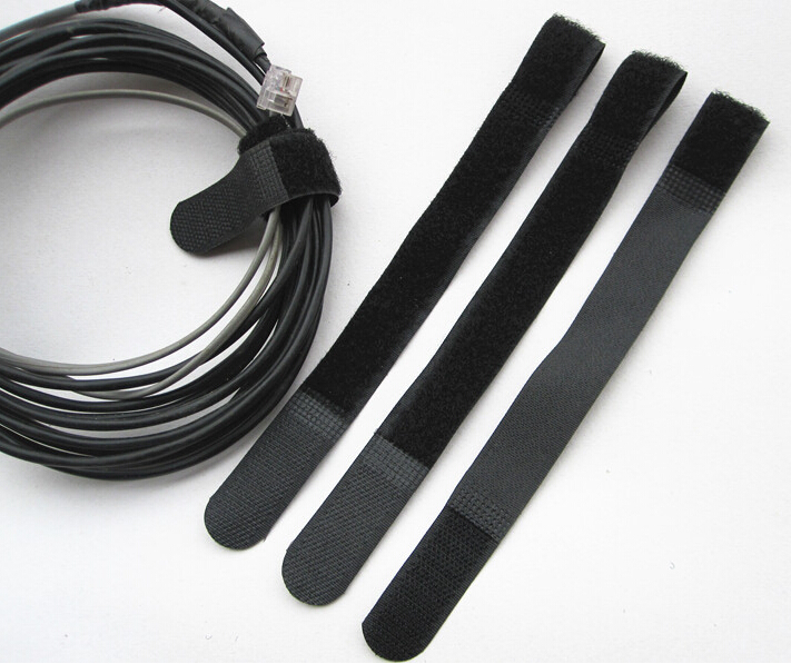 P-type Velcro strap, charger strap, hook and loop, computer cable management strap 20*200mm