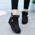 Giày Bắc Kinh mùa đông không chống trượt tuyết trung niên ủng dày cotton ấm áp cho mẹ giày boot nữ Giày ống