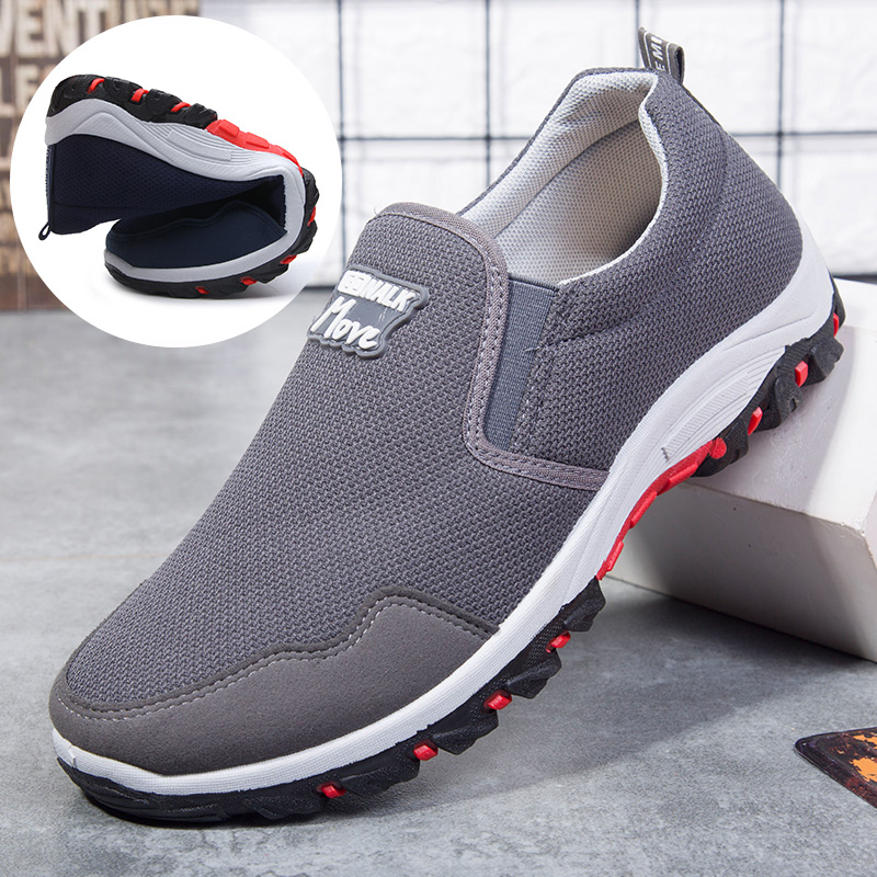 (Single Shoe 611 Gray Q)The old Beijing cloth shoes Men's Shoes Men's single shoes non-slip summer Kick on man Casual shoes Men new pattern ventilation Summer shoes