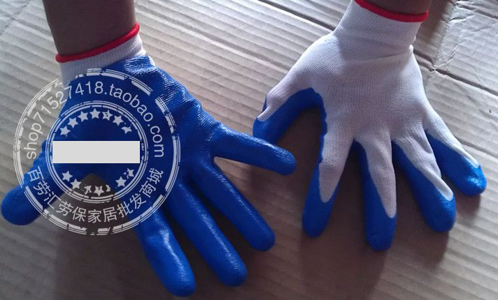 60 pairs of nylon fine gloves blue nitrile nitrile gloves protective gloves hang glue gloves