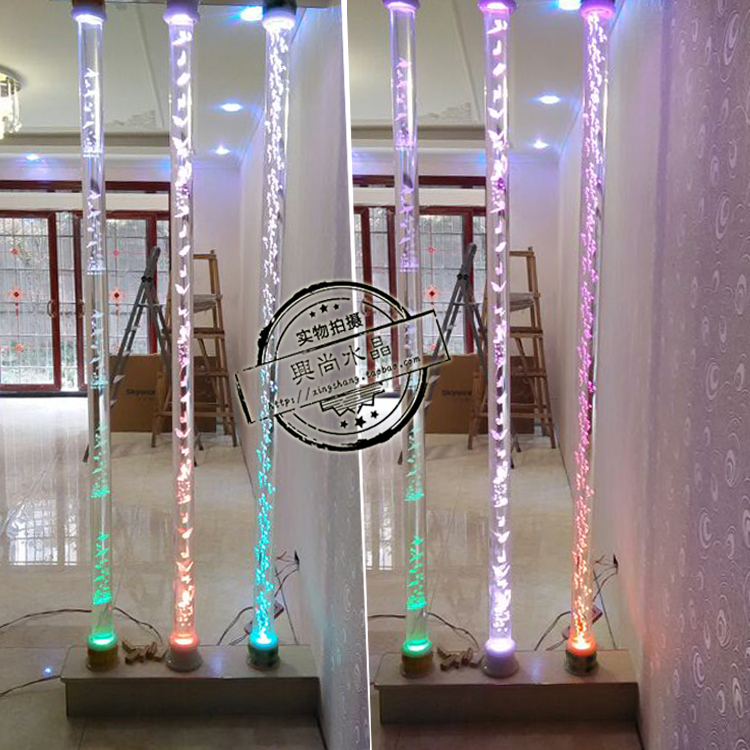 Laser Grinding 3d Carved Crystal Column Glass Column Decorative