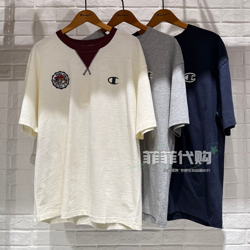 Champion Genuine 26 Spring/Summer Men's New Couple's Logo Short-Sleeve T-Shirt Trendy U6Bsssm265