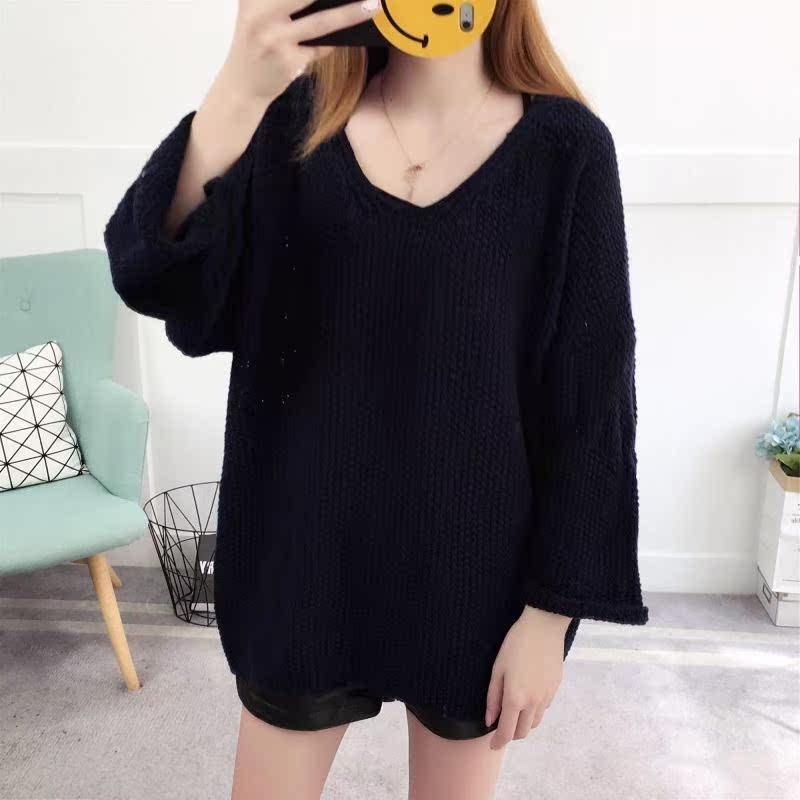 Áo len mùa thu trùm đầu của phụ nữ Hàn Quốc áo khoác nữ thời trang hoang dã áo khoác 2017 áo len croptop