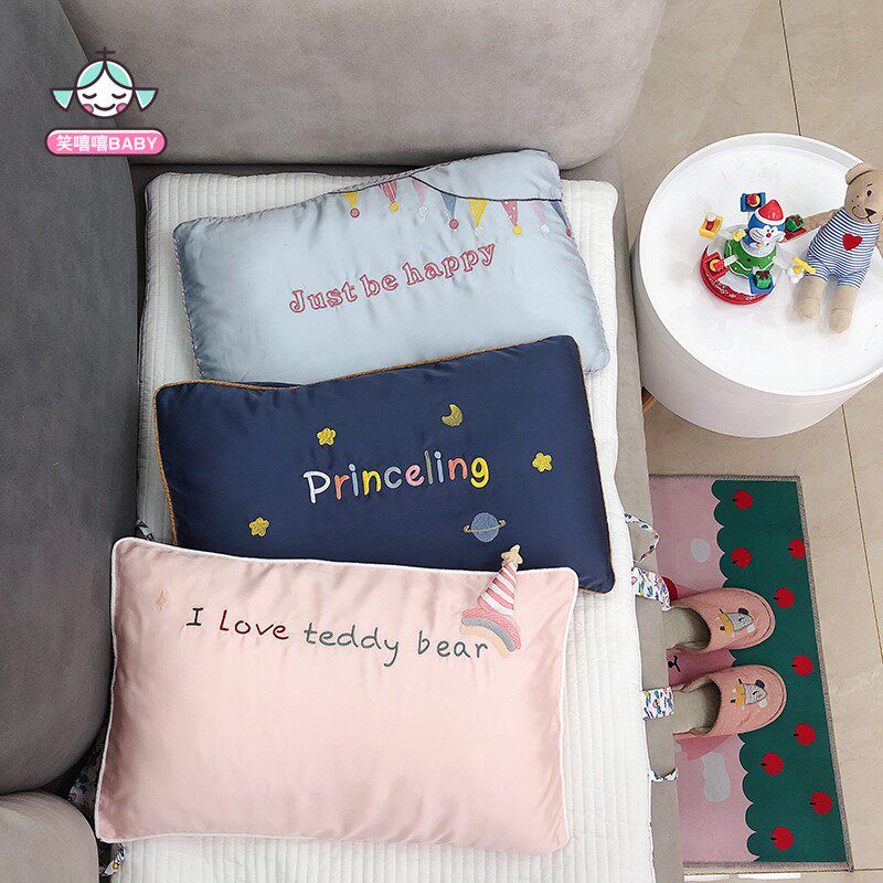 Children's cartoon summer cool ice silk pillowcase 30×50 Lenzing Tencel single embroidered pillowcase 48*74