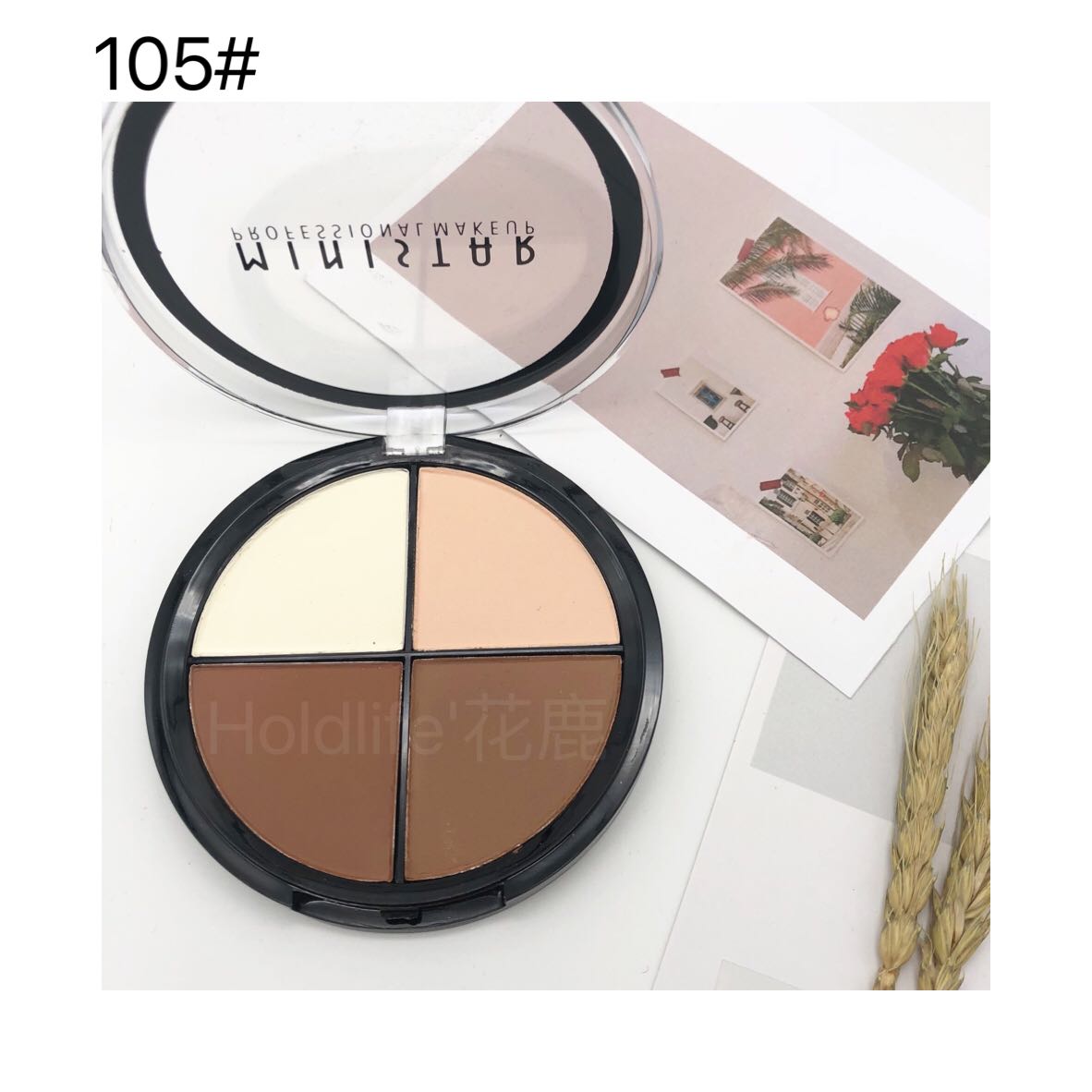 Xuất khẩu Dubai ministar bốn màu má hồng sửa chữa năng lực bốn trong một đĩa trang điểm âm thanh nổi đa năng đĩa mờ má hồng - Blush / Cochineal má hồng apieu