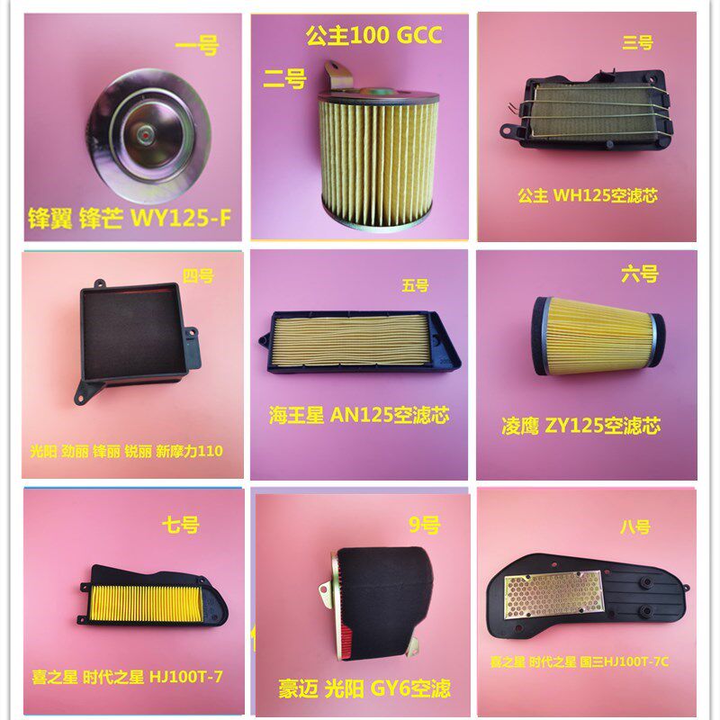 Ladies Scooter Locomotive GY6 Suzzy HJ100T Princess Guangyang Lingyu Air Filter Core