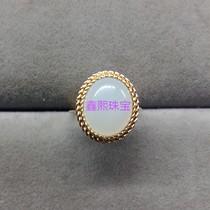 To stone custom-made 18K gold twist ring empty support 9k14k18k gold jewelry to map processing and so on