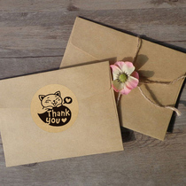 Cross-border custom roll kraft paper thanks to sticker baking giftProduct decoration adhesive label seal tag