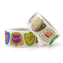 English children cartoon pattern fun award sticker teacher encourages students to decorate adhesive labels