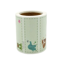 Cartoon animal handwritten childrens name blank label food storage reminder sticker rolling adhesive seal tape sticker