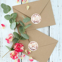 New Roll Rose Stickers Thank you for Flower Hot Rose Gold Stickers Business GiftsWedding Decoration Adhesive Adhesive Labels
