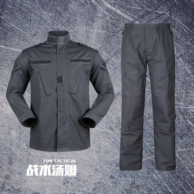 ACU version type pure black for training cover textured cloth grid cloth abrasion-proof and anti-scraping combat suit domestic foreign trade material