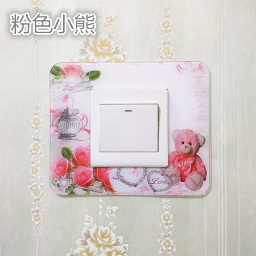 Acrylic dán switch dán tường ổ cắm dán ánh sáng chuyển đổi quyền lực trang trí bìa bảo vệ bìa bụi che dùng một lần