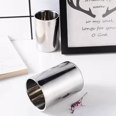 Multifunctional stainless steel pen holder Student office storage box ins Nordic style metal flower arrangement bottle makeup brush bucket
