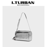 I.TURBAN Сумка подмышку, колокольчик, серебряная сумка на одно плечо, из натуральной кожи, новая коллекция