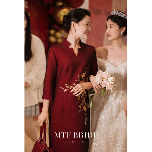 满庭芳 Свадебное платье, летнее ципао для матери, подходит для подростков