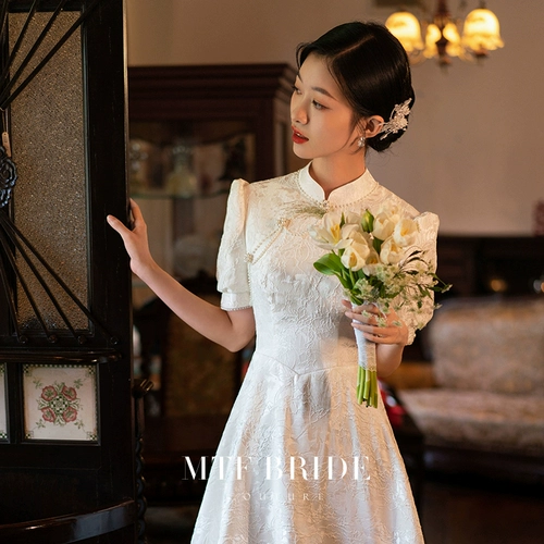 满庭芳 Ципао, платье, модернизированная версия, китайский стиль