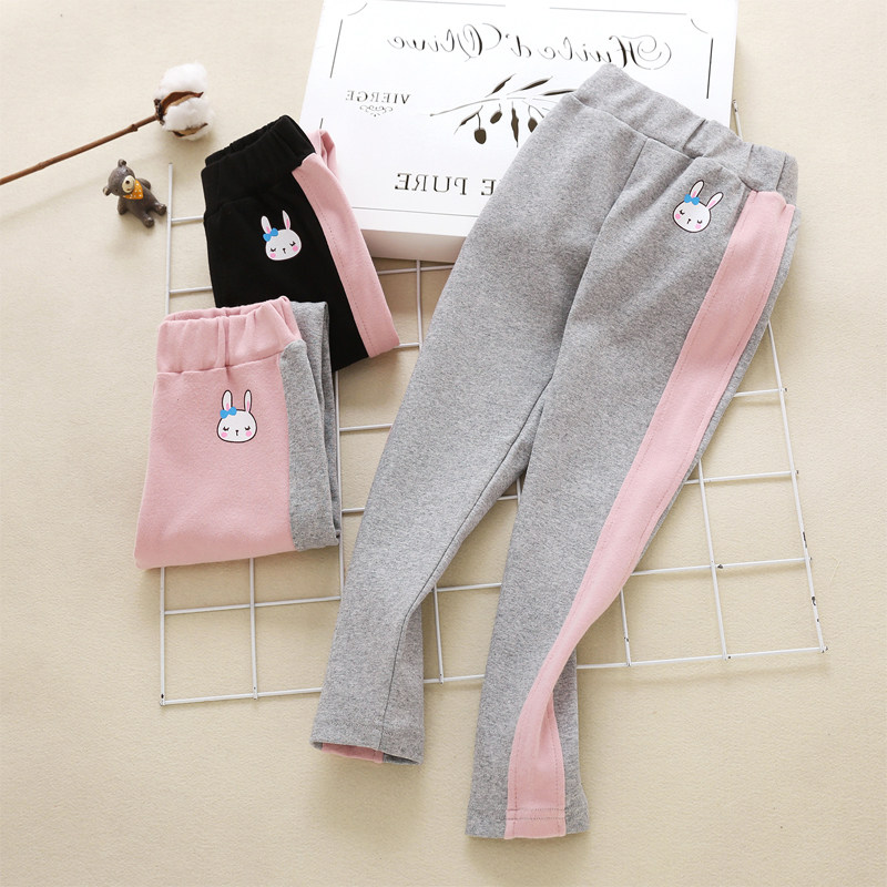 Girls' underwear spring and autumn style Korean children's clothing children's trousers fat baby pants outer wear thickening and fleece fashion