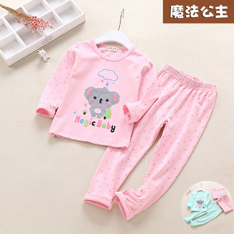 Clearance girls autumn suits Korean casual children girls pajamas long-sleeved girls home clothes spring and autumn pure cotton tide