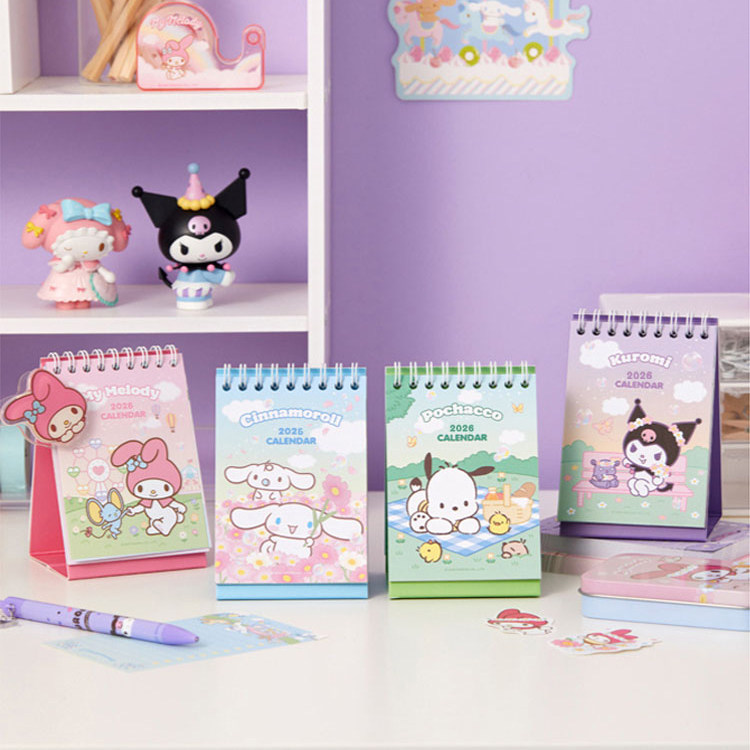2026 Cartoon Small Desk Calendar Cute Monthly Calendar
