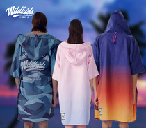 Rou free diving Wildkids Sanliang molecular beach quick-drying towel water absorbent towel bathrobe changing