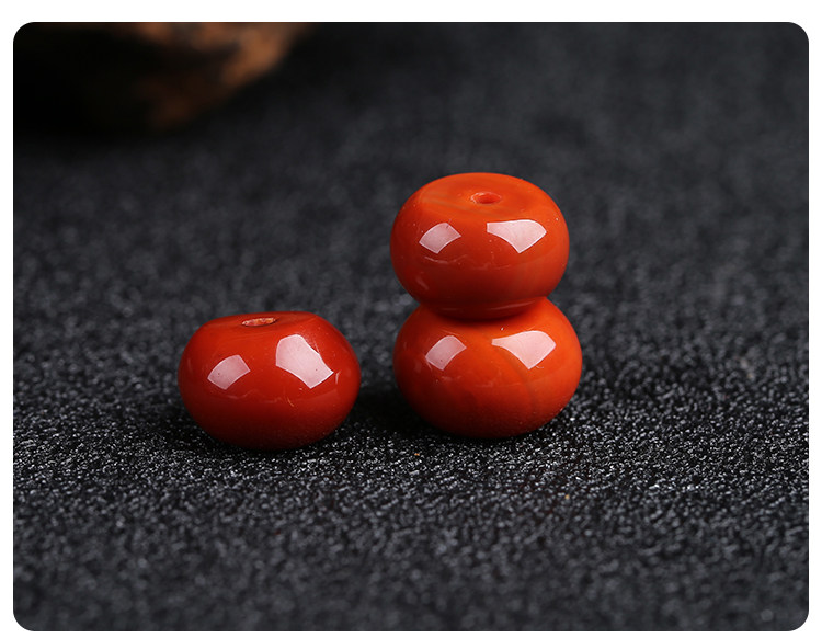 товар из китая 凉山玛瑙手串散珠圆珠车轮珠隔片隔珠火焰红文玩单珠diy配饰配件