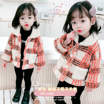 Girls cotton-padded jacket 2020 new Korean children's coat winter plus velvet padded winter foreign style net red woolen coat