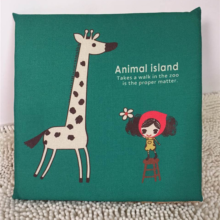 Cotton lanh mùa thu và mùa đông dày ăn ghế đệm phim hoạt hình xe sofa đệm sinh viên phân ghế văn phòng ăn ghế đệm thảm lót ghế gỗ