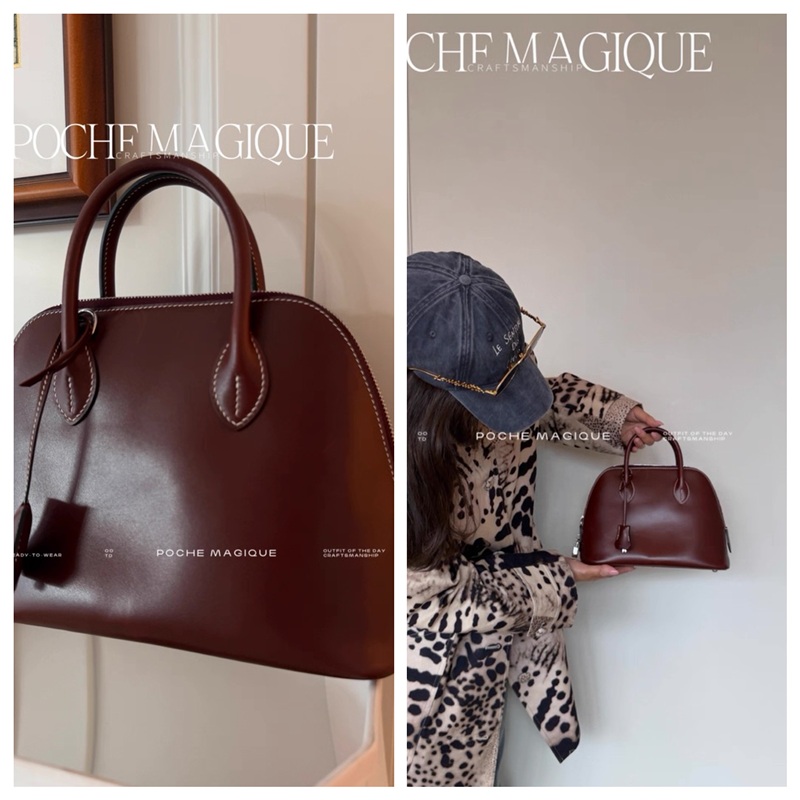 Pochemagique3/6 French Tanneriesdupuy White Core Boxcalf Cowhide Bowling Bag Limited Edition Pochemagique3/6 French Tanneriesdupuy White Core Boxcalf Cowhide Bowling Bag Limited Edition