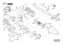 Original Accessories Bosch GAS18V-LI rechargeable vacuum cleaner filter cartridge Dust storage box filter Filter cover
