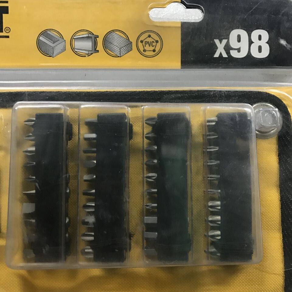 Отвёртка ударная 正品得伟dt7981  98件布包 木材 金属砖墙 钻头批头 套筒组套 Dewalt