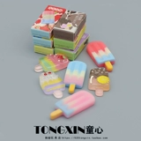 Маленькая семейная коробка для мороженого, игра с едой, фигурка, кукольный домик, мороженое