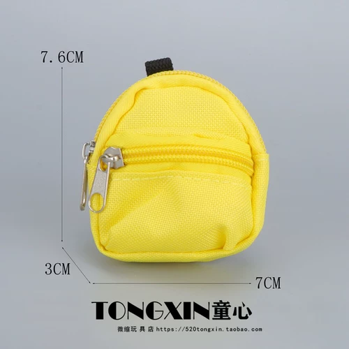 Семейная маленькая игрушка, школьный рюкзак, реалистичная ткань с молнией, маленький ранец, бумажник, кукольный домик