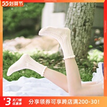 Day Faculty lace Bubble Blister Hollowed-out Pure Cotton Girl Midcylinder Socks Lolita Short Socks 100 Hitch Student JK Uniform Socks