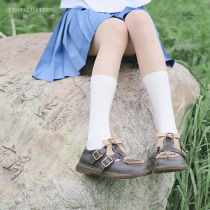 Day Department JK Uniform Summer Ultra-slim Calf Socks Pure color Middle cylinder Sox students 100 lap splicing days goose down silk stockings