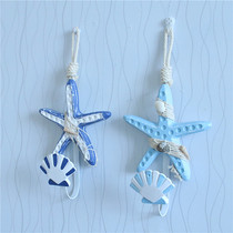 Mediterranean style starfish decorative adhesive hook creative personality wall decoration coat hook Marine style decoration