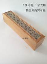  Pengcheng Pavilion high-end camphor wood solid wood brocade noodle box Rice paper album hand roll box Personalized custom carving handmade