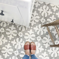 Retro handmade light grey tiles Nordic 200x200 small flower brick balcony toilet kitchen wall brick and floor tiles