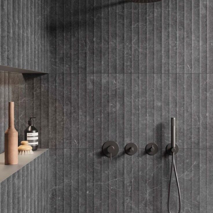 Liubei soft light brick cement slotted tile bathroom kitchen balcony wall tile non-slip floor tile floor tile gray