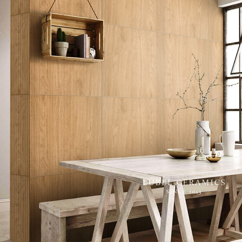 Six Bay Wood Grain Background Wall Brick Makeup Room Toilet Dining Room Bathroom Imitation Solid Wood Shower Wall Daily Style Balcony