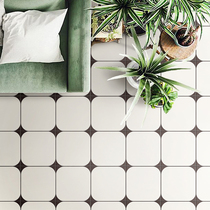 French retro black tiles bathroom kitchen tiles bathroom toilet floor tiles B&B hotel bar wall tiles